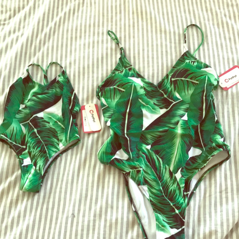 Mommy and me matching bathing suits